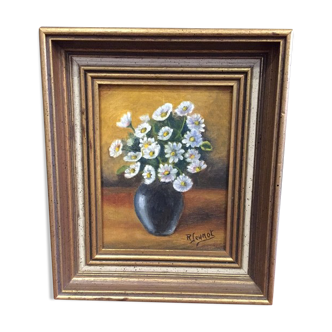 Charmant bouquet de marguerites dans son vase de Roland Jeunot