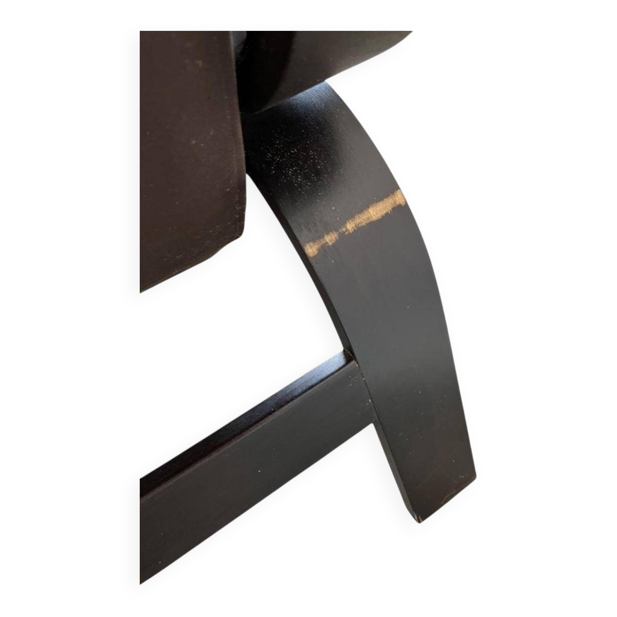 Vintage brown leather two-seater sofa/chaise longue