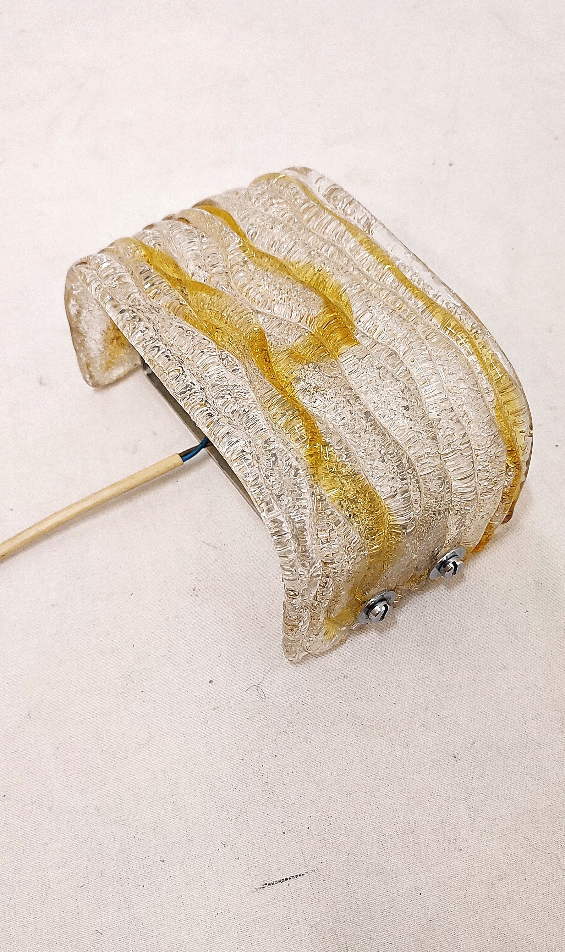 Murano glass wall lamp. Italy, 1960s.