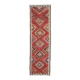 1970s Vintage Turkish Oushak Handmade Wool Cotton Pink Runner Rug 102x335
