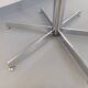 Vintage round dining table in white marble and chrome metal from the 1970s.