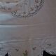 Linge de table nappe ronde huit serviettes dentelle de Luxeuil lin
