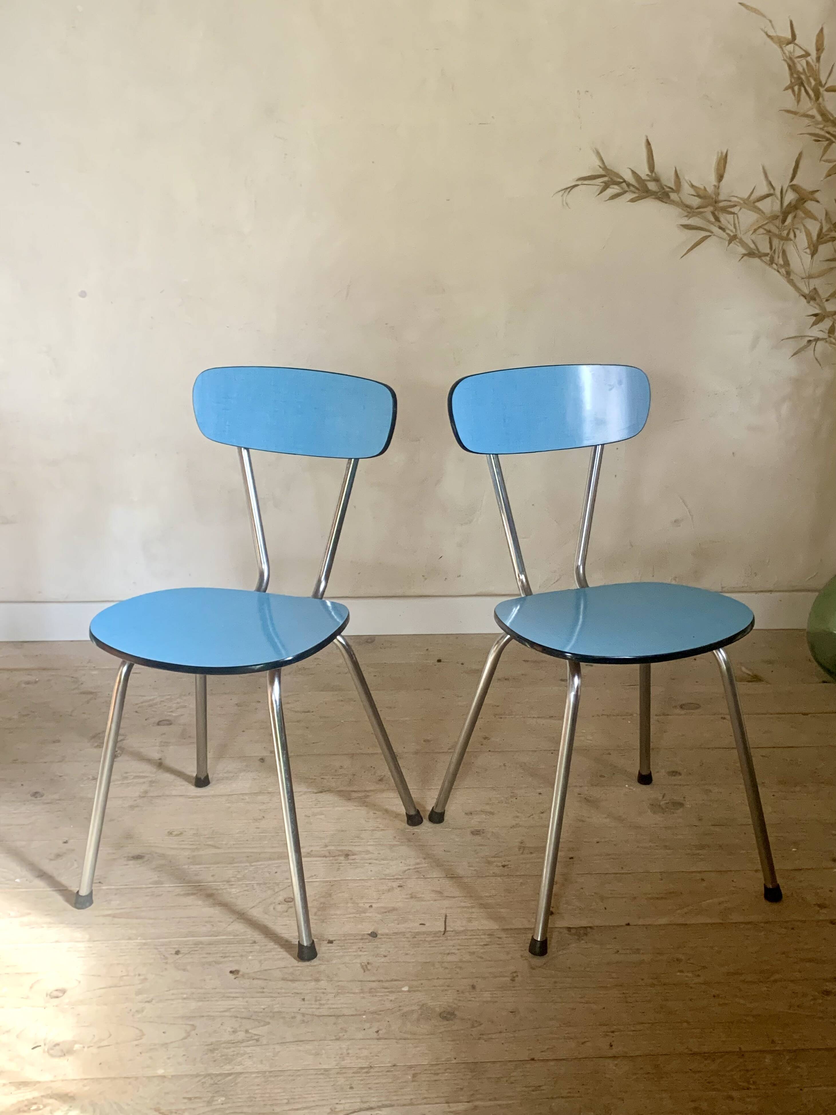 Vintage Blue Formica Chairs