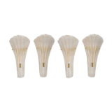 Set of four wall lamps in Murano glass