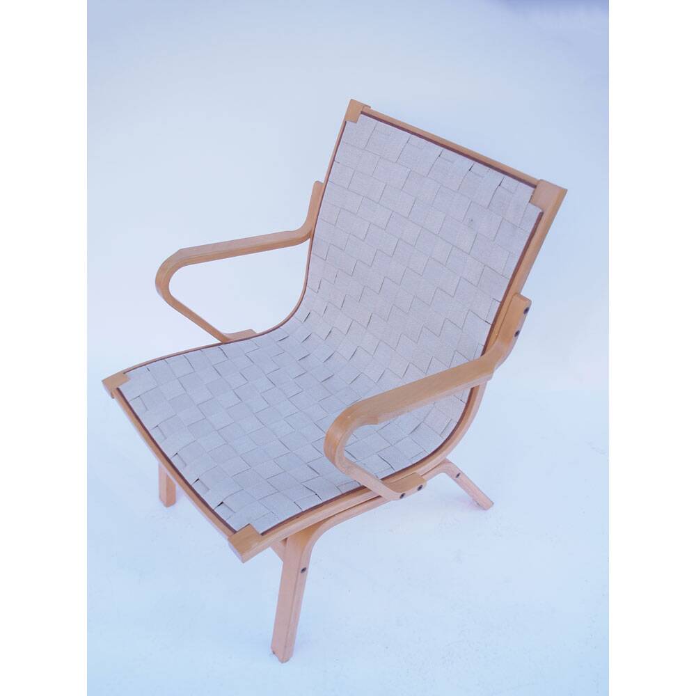 Vintage Danish Scandinavian armchair in Bruno Mathsson style