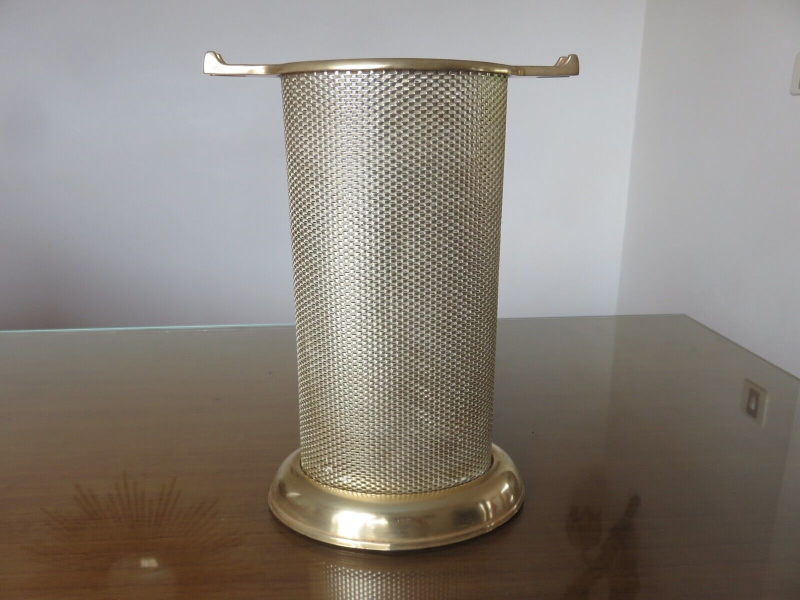 Servant, bronze modernist fireplace set