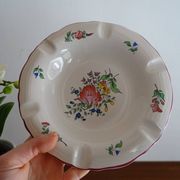 KG Lunéville earthenware ashtray with flower motifs Ø 18.5 cm