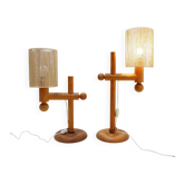 Paire de grandes lampes de table par Uno & Östen Kristiansson pour Luxus, 1960/70