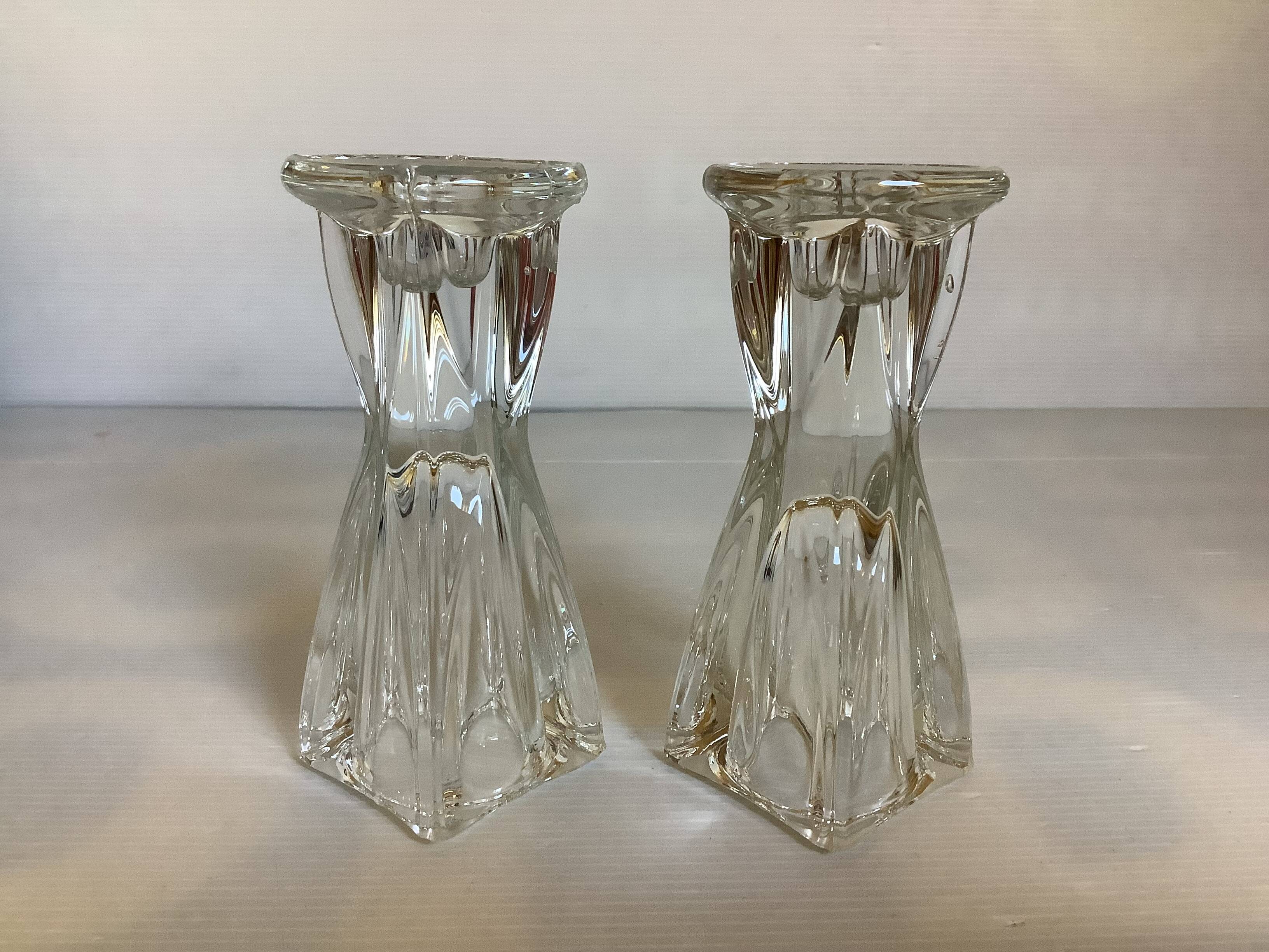 Pair of 50s vase candlesticks