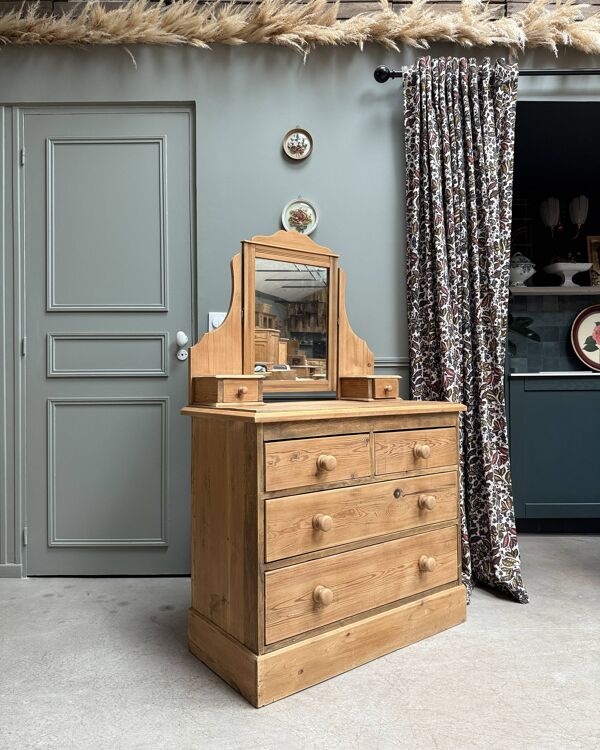 Commode anglaise coiffeuse (rénovée)