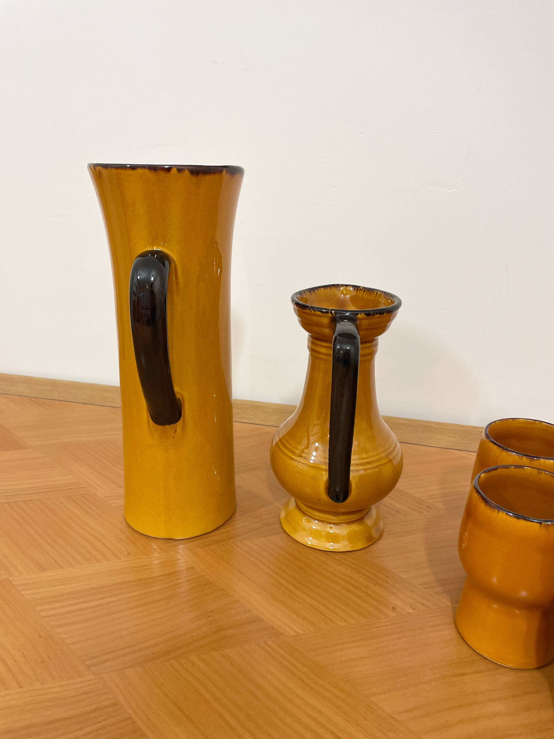 Ceramic orangeade service from Vallauris signed CPL - 1960s/70s