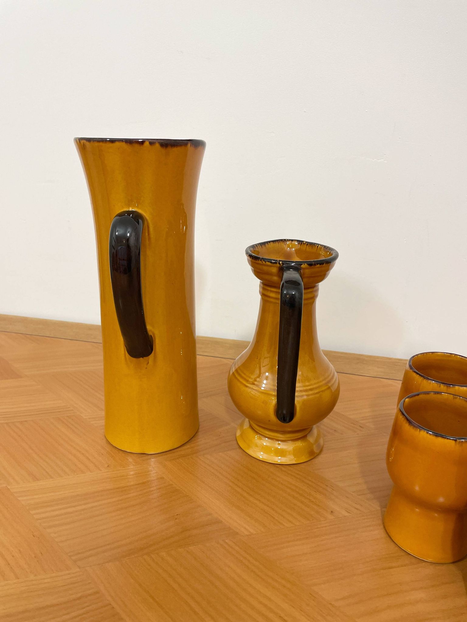 Ceramic orangeade service from Vallauris signed CPL - 1960s/70s