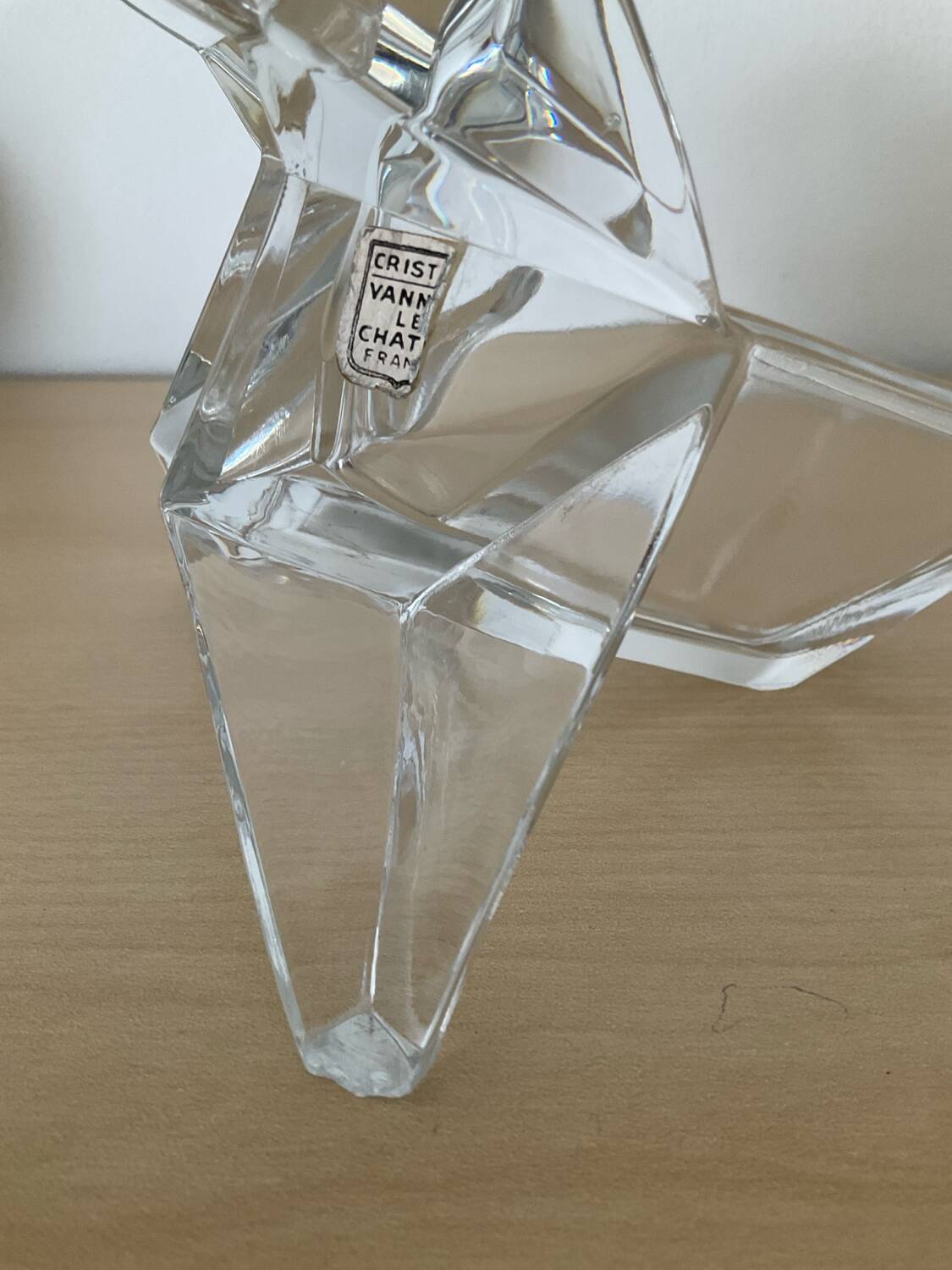 Vintage “Origami” crystal pocket emptier