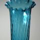 Antique turquoise art nouveau blown glass vase
