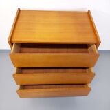 Wooden and black metal chest of drawers from the 50/60s