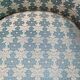 Pair of High-Quality Green Patterned Fabric and Beech Armchairs, Italy