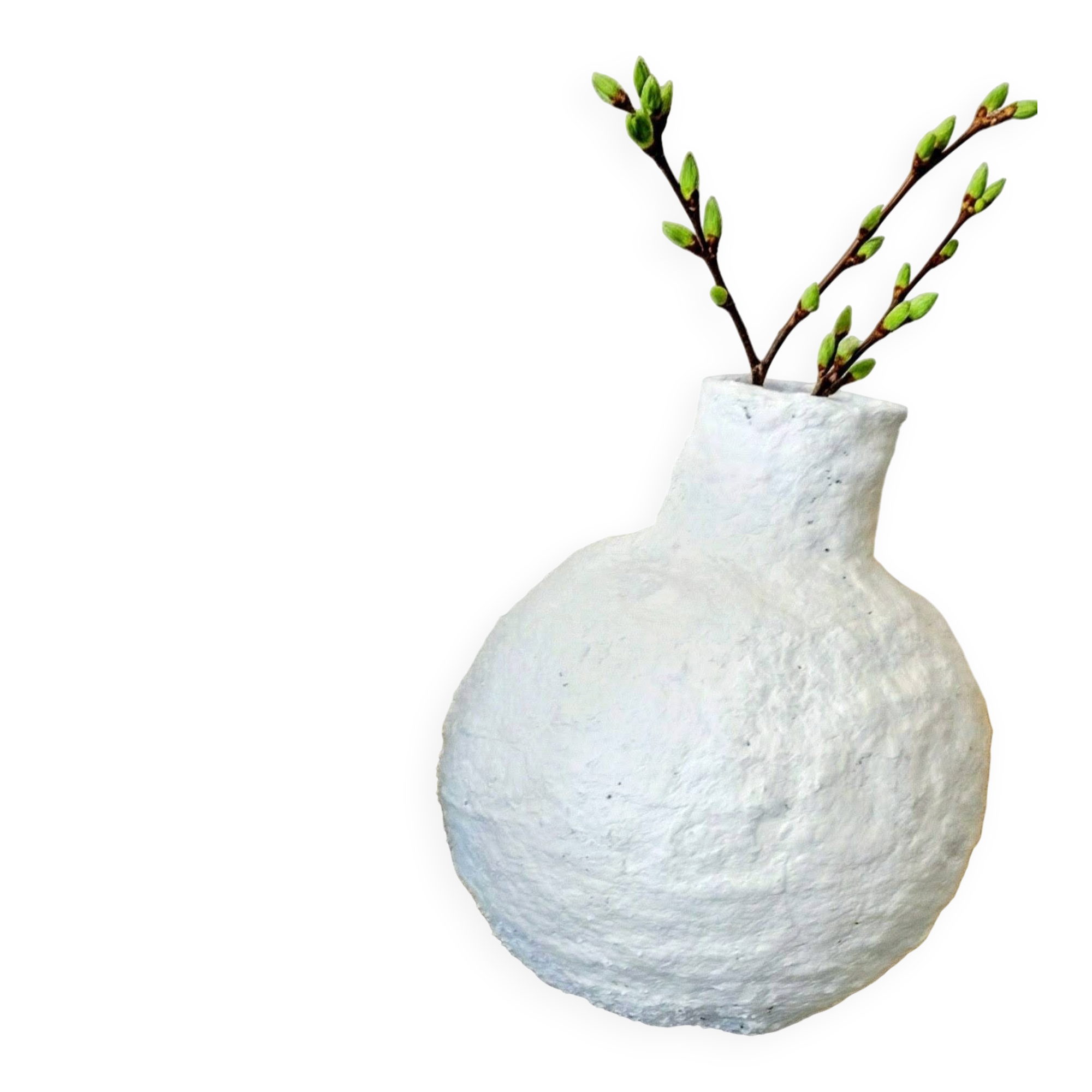Sculptural vase with a mineral Boho spirit.