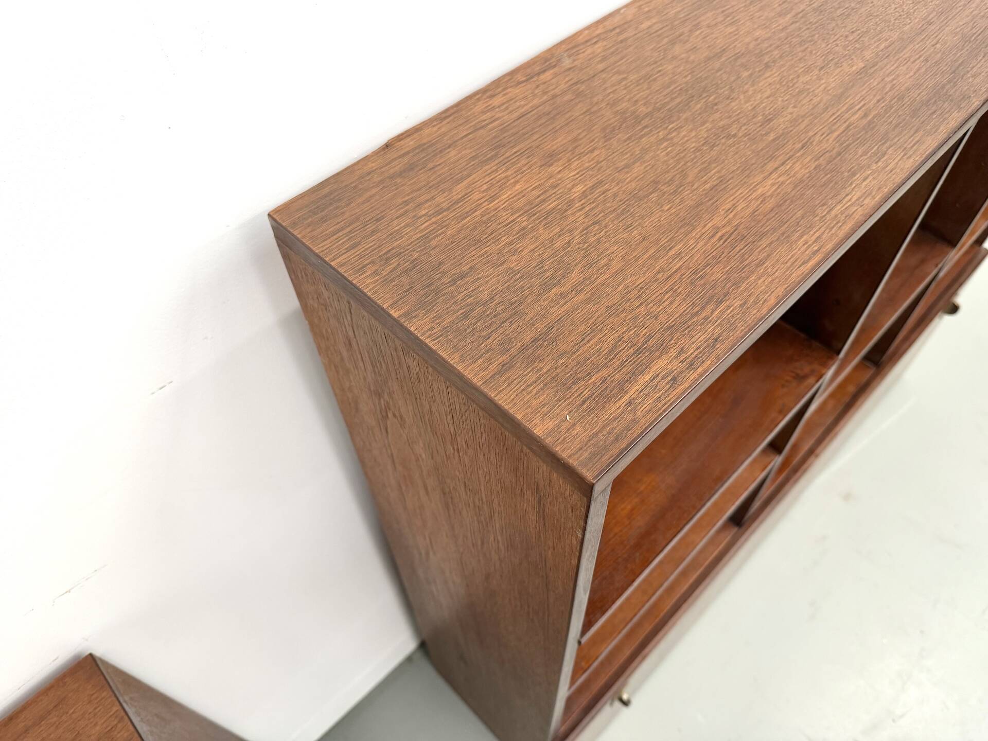 Teak and brass bookshelf designed by Peter Løvig Nielsen, CI.