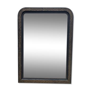 Mirror era Napoleon III gilded and blackened wood  - 141x100cm