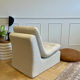 Vintage armchair - cream boucle fabric - 1970s