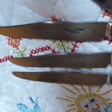 Laufert 12-piece dessert or cheese knife set with silver ferrule