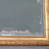 Old frame with keys, gilded stucco wood, pearl frieze 46x38 cm, foliage 40.3x32.1 cm + SB glass