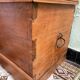 Rustic carved wooden chest trunk