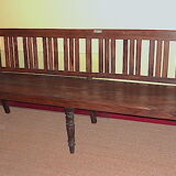Colonial bench in rosewood