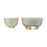 Two wall lamps in crystal pressed with bronze finish '30s by Seguso