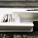 Space age shelf desk in white lay-glass fiber, circa 1970