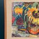 Original Swedish Oil on Panel – “Sunflowers” – Monogram Signed – Vintage & Framed
