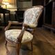 Vintage baroque armchair/seat/chair with floral pattern