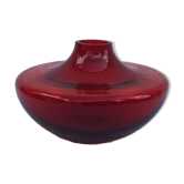 Vintage red glass vase
