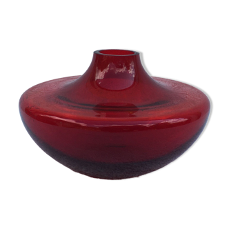 Vintage red glass vase
