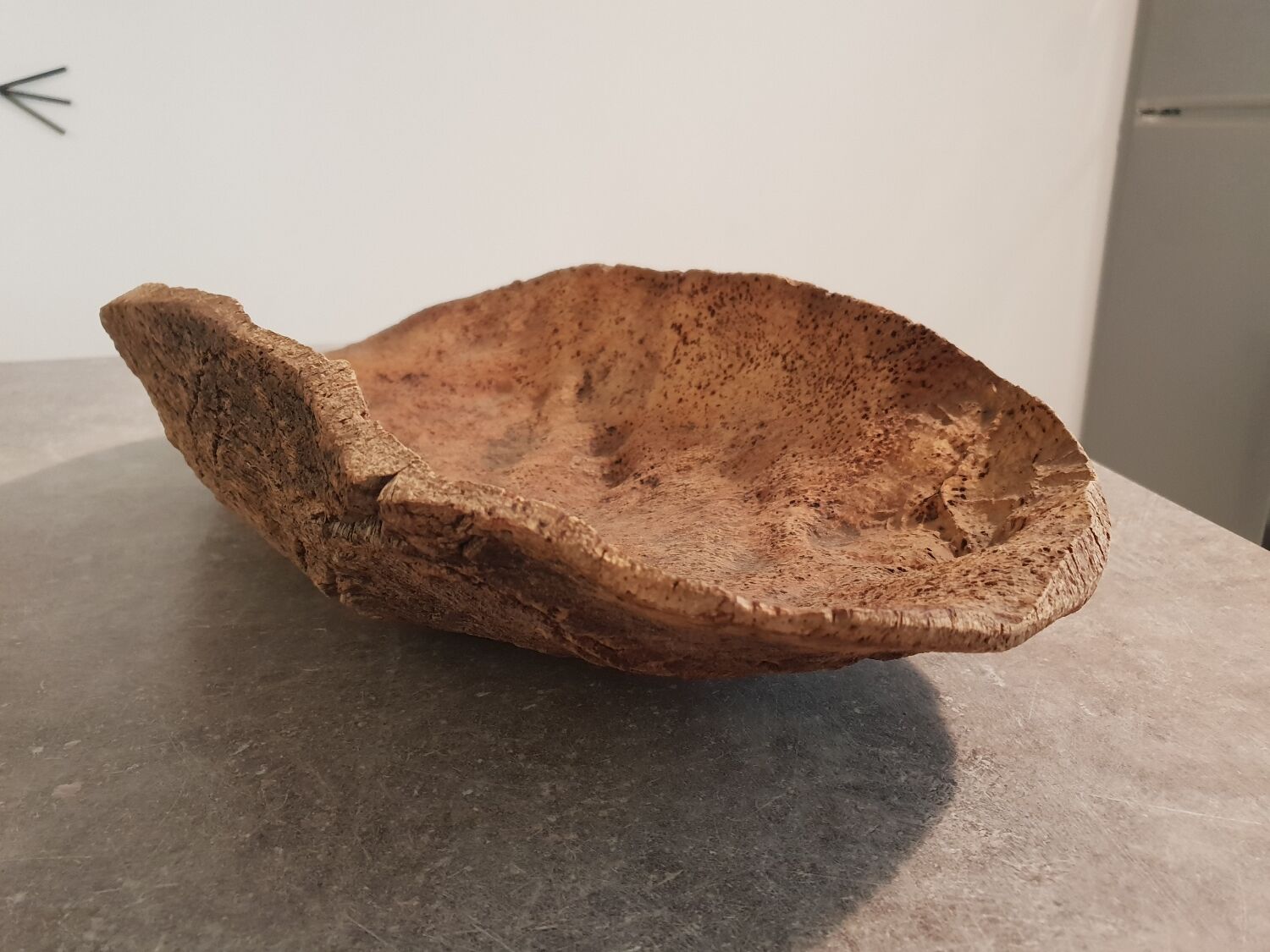 Vintage cork fruit bowl