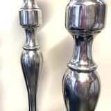 Set of Candle Holders Candelabra Torch Candle Holders Polished Brushed Aluminium