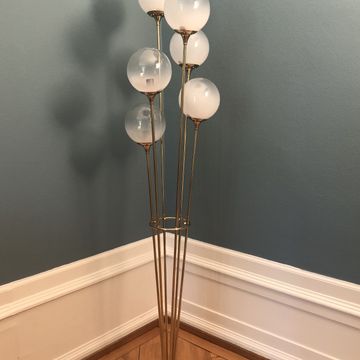 Italian Alberello brass & murano floor lamp