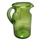 Bubble glass pitcher in the style of Biot or Empoli.
