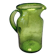 Bubble glass pitcher in the style of Biot or Empoli.