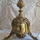 Rococo / Louis XVI brass tripod floor lamp, gilded