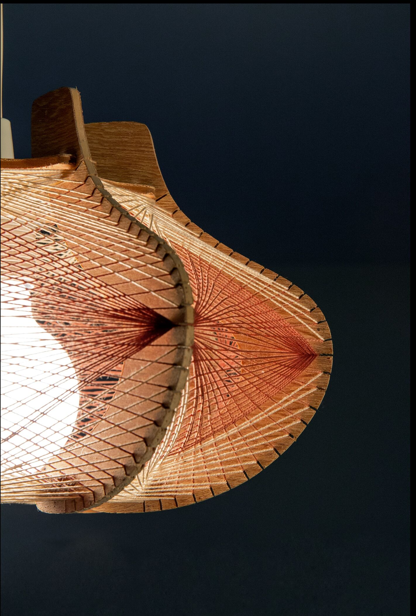 Scandinavian hanging  wire and wood