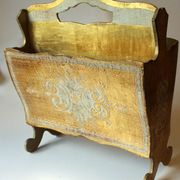 1950s - florentine wooden magazine rack - Vintage - made in Italy