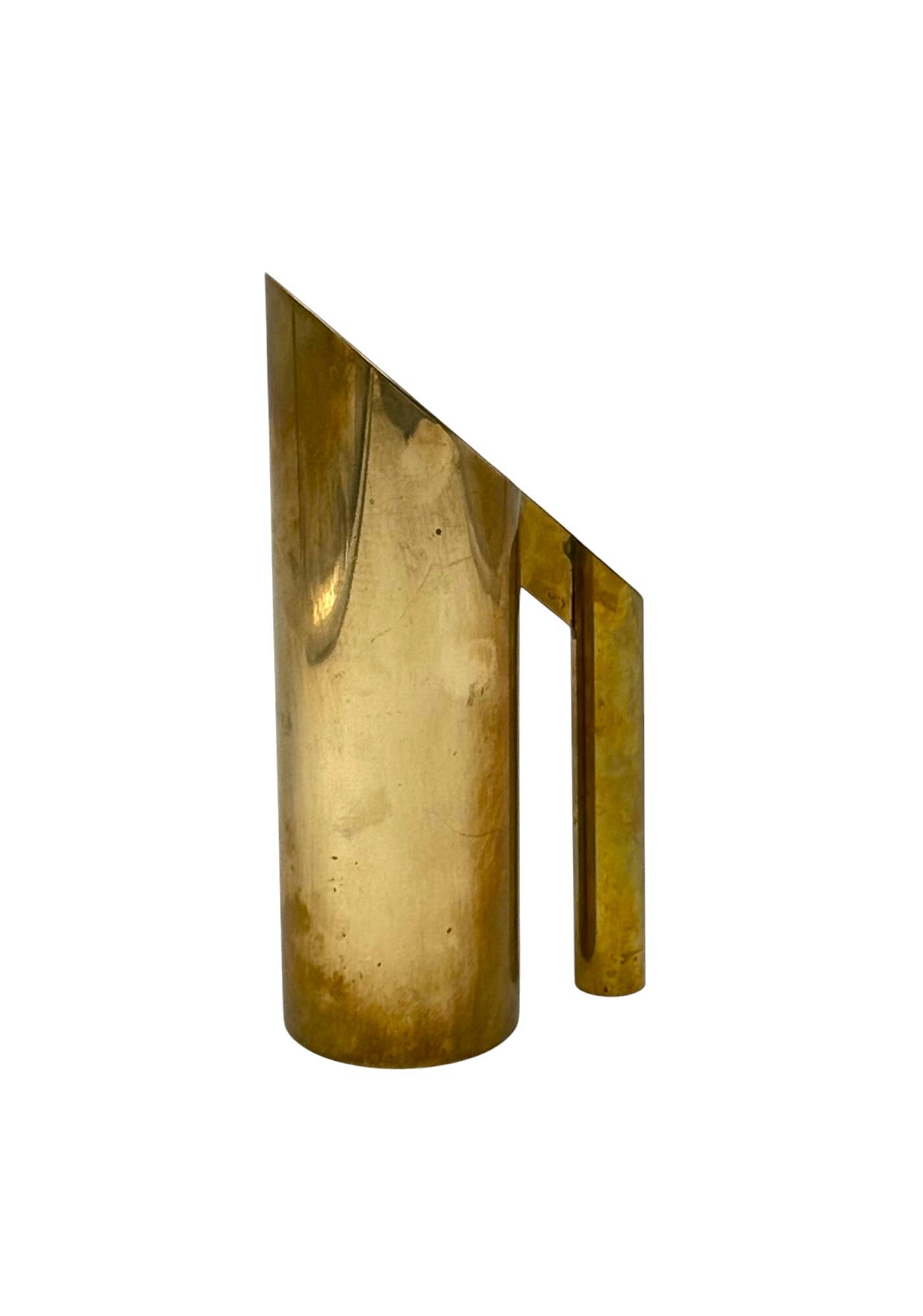 Hollywood regency brass jug / vase, Kaleb Italy 1970s
