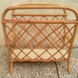 Wicker magazine holder