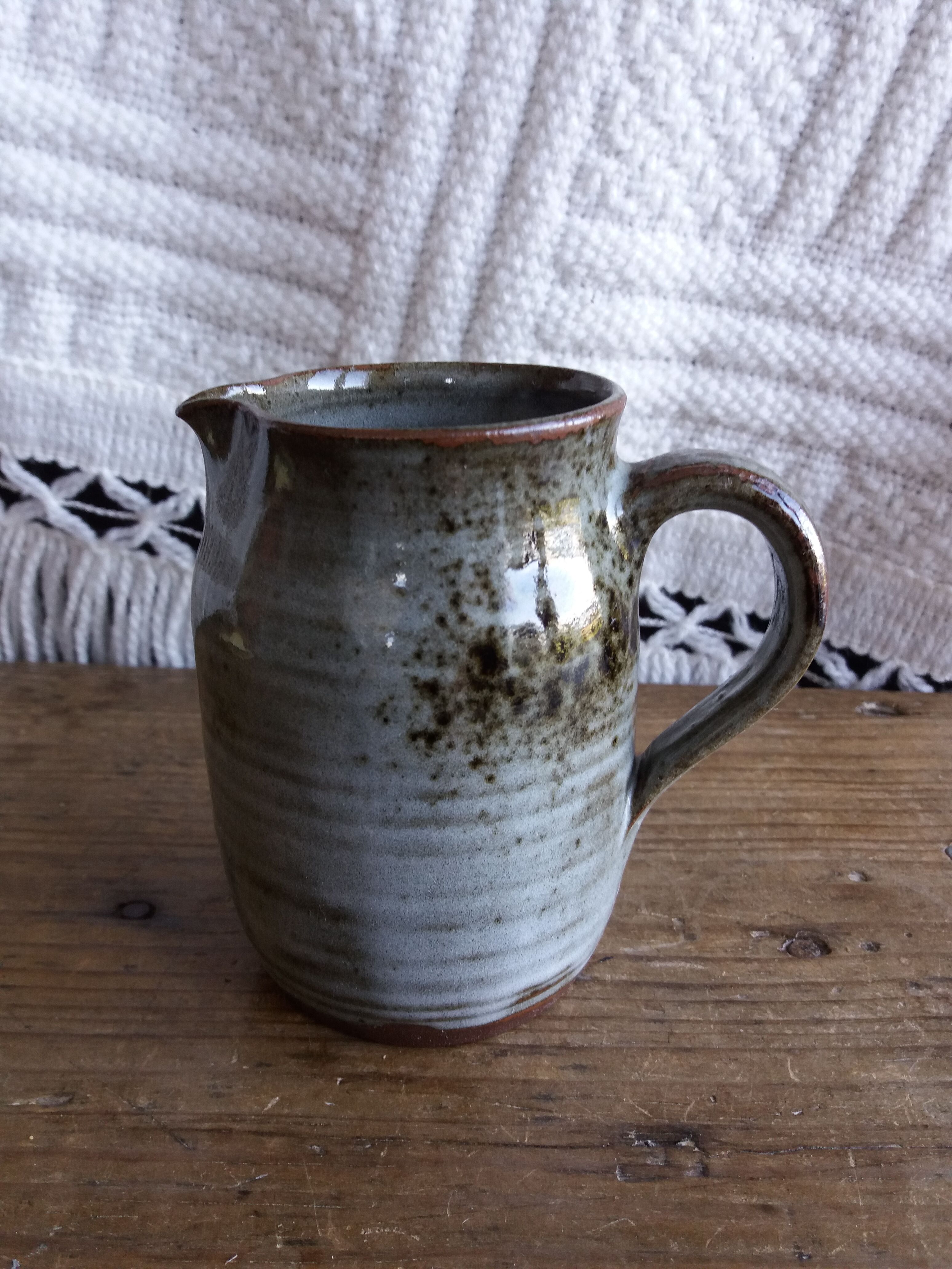 Jug milk jug signed Atch for Chantal and Thierry Robert