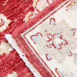 Handmade Wool Red Rug, Floral Oriental Carpet for Living Room 152x100cm