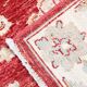 Tapis oriental en laine rouge motif floral,  fait main