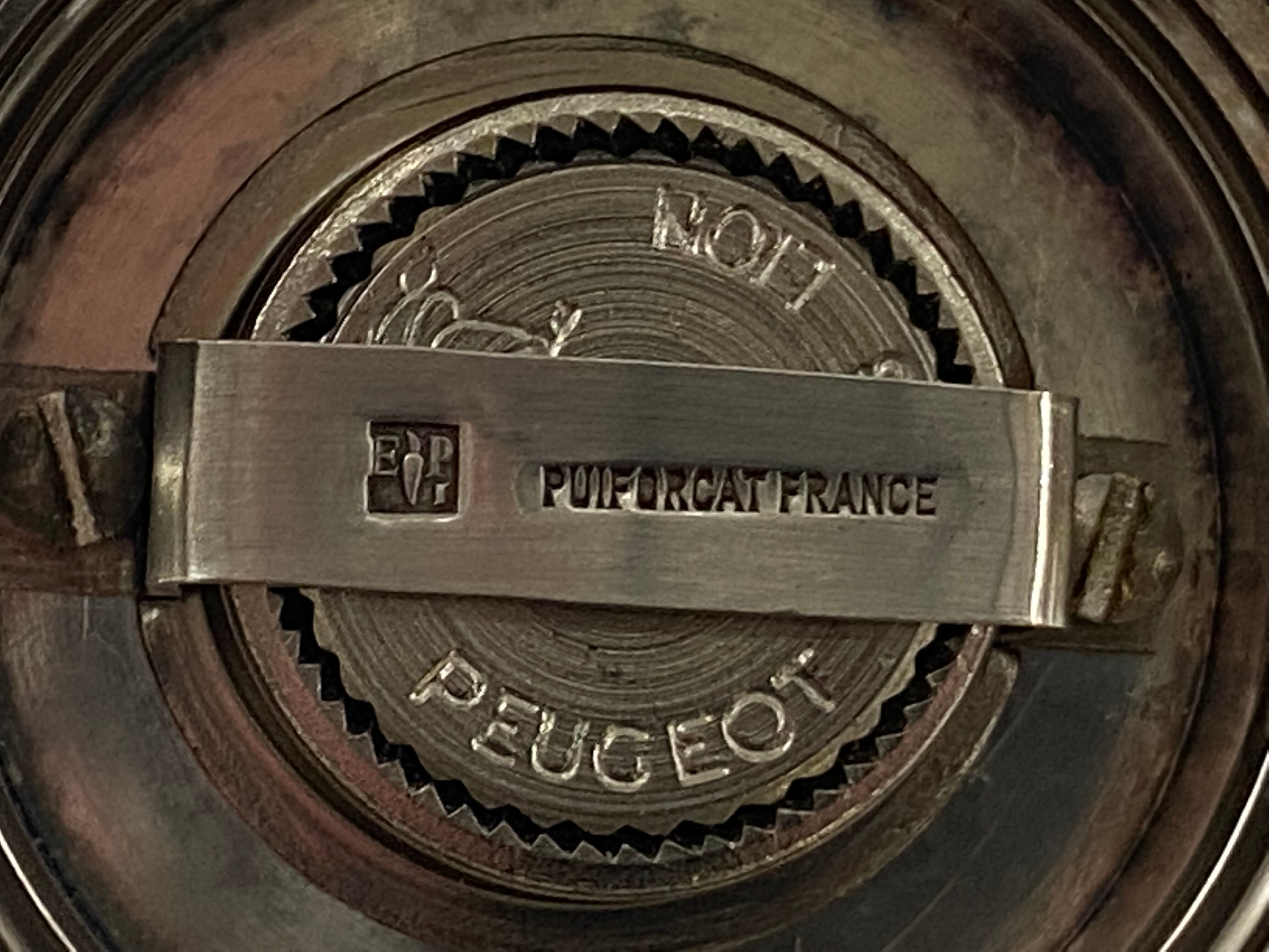 Set of three pieces pepper bowl, salt shaker pepper mill Puiforcat Paris