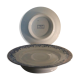 Plate on heel plate mounted X 2 Sarreguemines