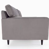Sofa HELSINKI grey velour, Scandinavian design